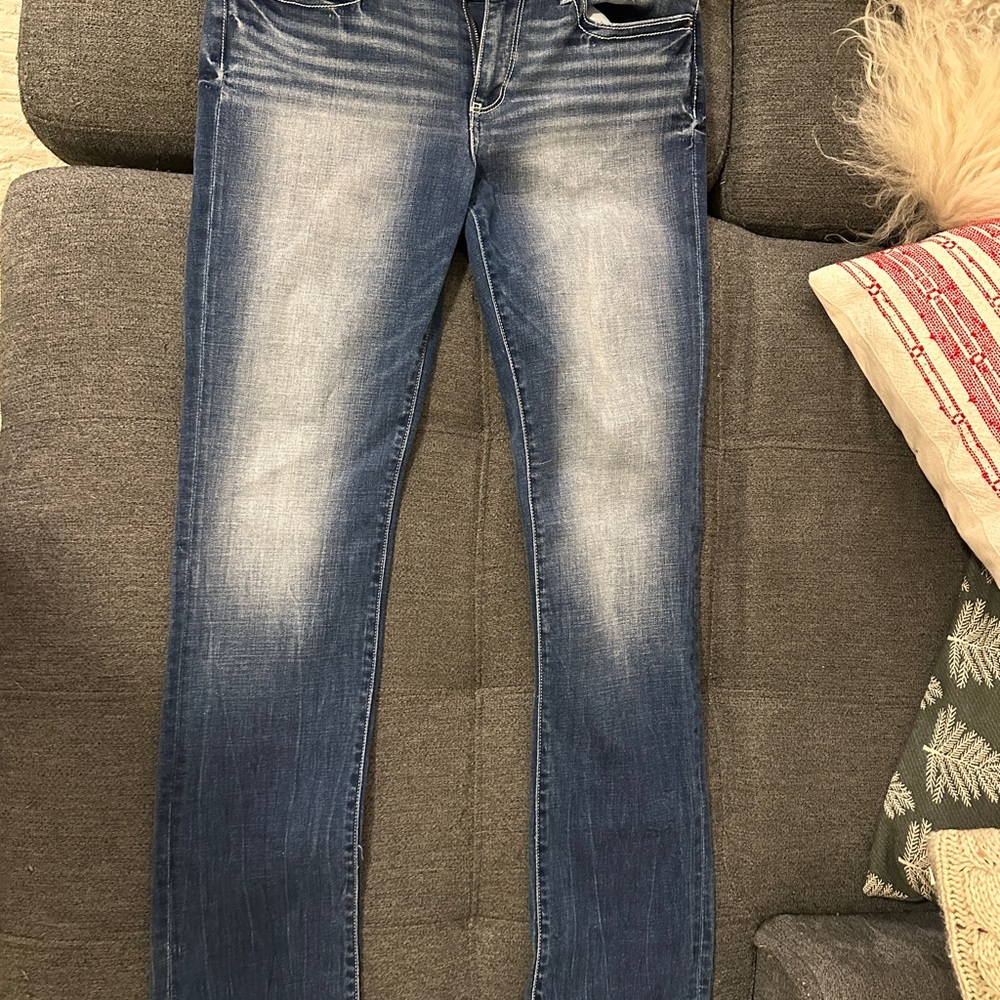 BKE Women's Faded Blue Skinny Jeans